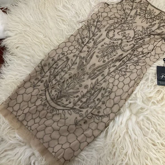 ADRIANNA PAPELL Sleeveless Beaded Short Dress - Picture 4 of 13